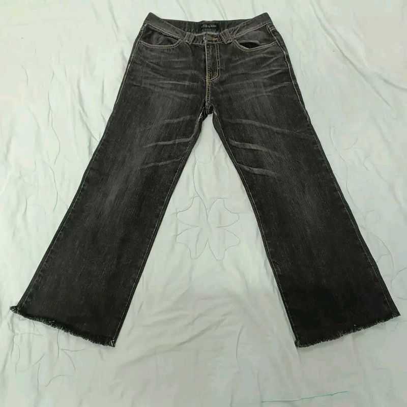 Stylish Dark Wash Flare Jeans
