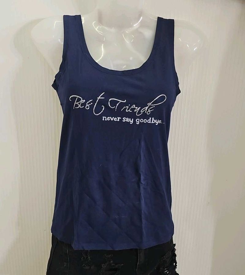 Navy Best Friends Tank Top