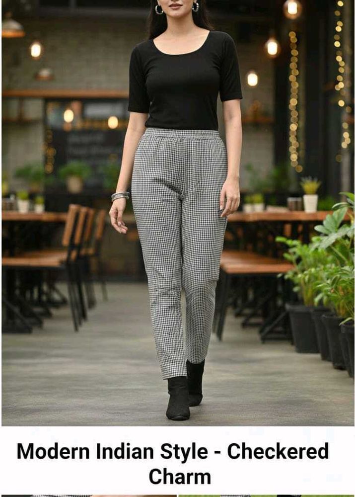Checkered Casual Trousers