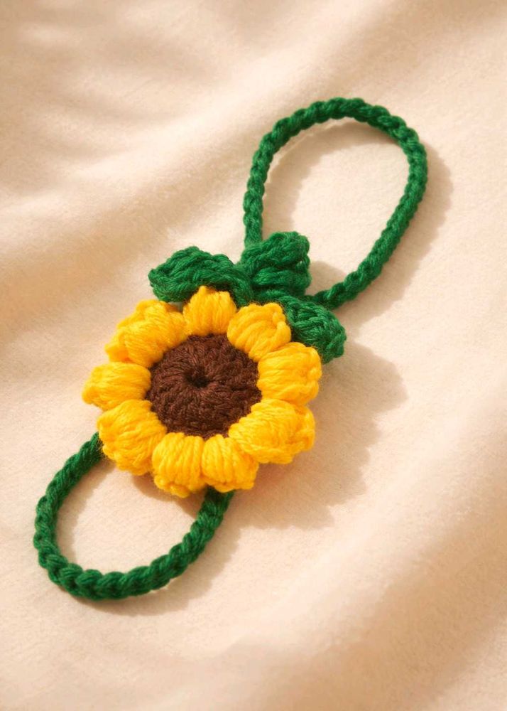 Handmade Crochet Sunflower Charm