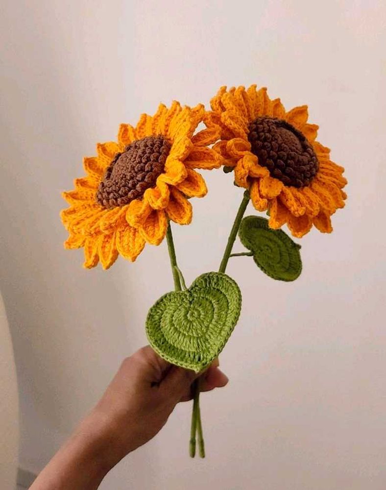 Crocheted Sunflower Bouquet