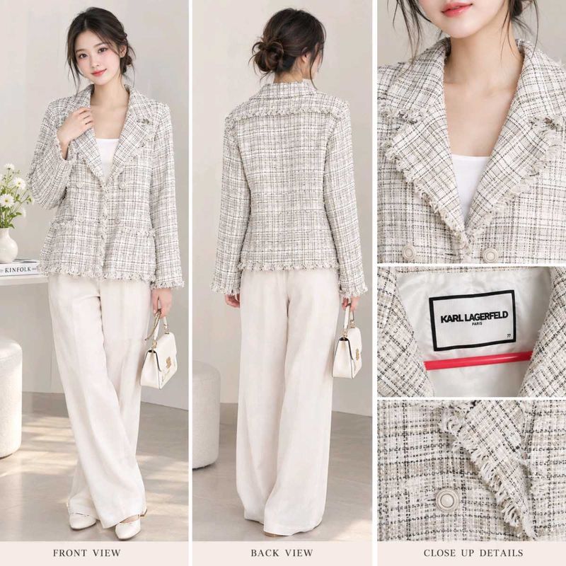 Karl Lagerfeld Tweed Blazer