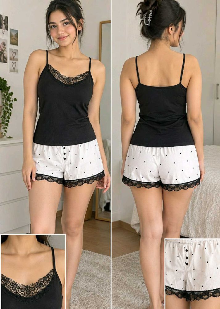 Cute Polka Dot Pajama Set