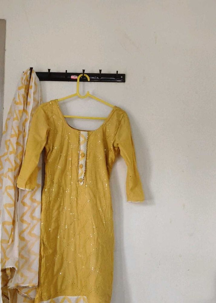 Yellow Kurta Set with Dupatta