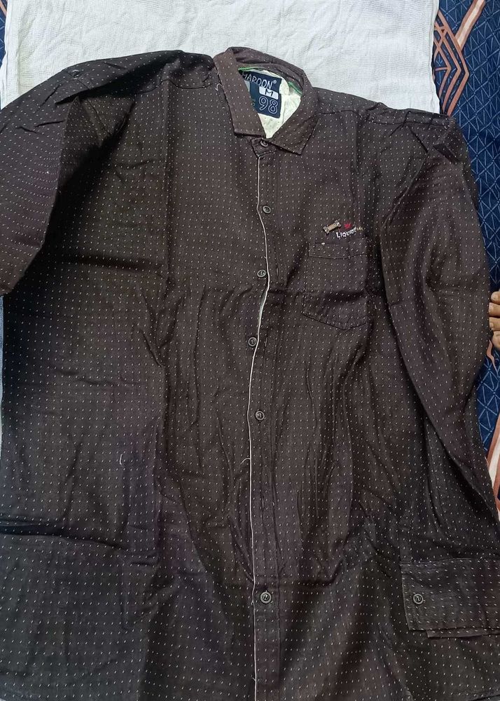 Brown Printed Shirt