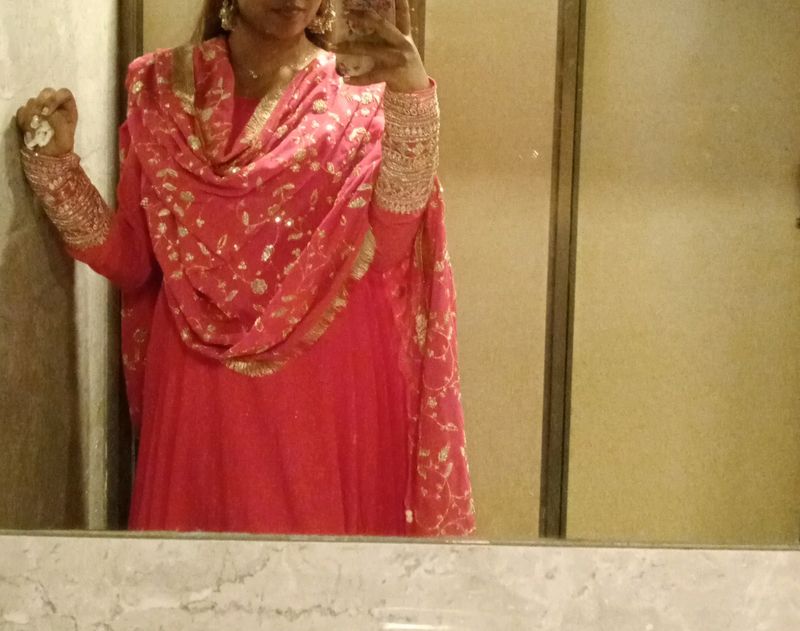 Anarkali Set..With Pant And Heavy Dupatta..