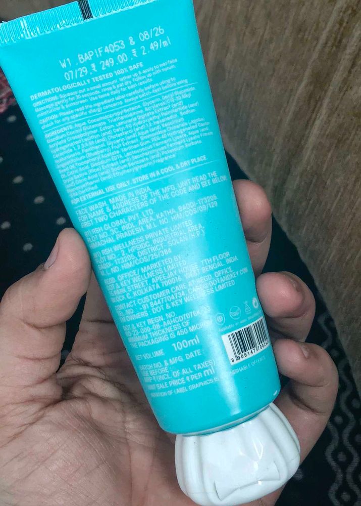 2 Face Wash ' sunscreen, moisturizer