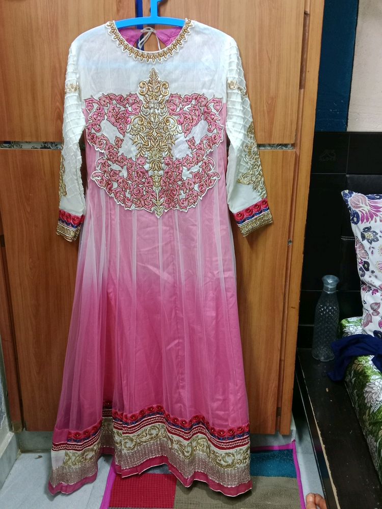Heavy Work Party Wear 3 Piece Anarkali Frock