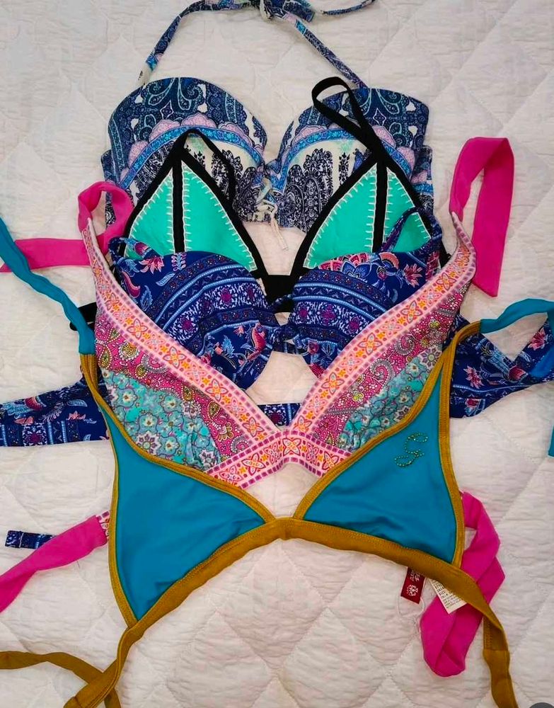 Boho Print Bikini Tops (Set of 5)