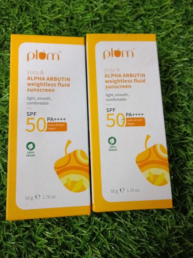 Plum Yuzu &amp; Alpha Arbutin Sunscreen (2 Pcs)
