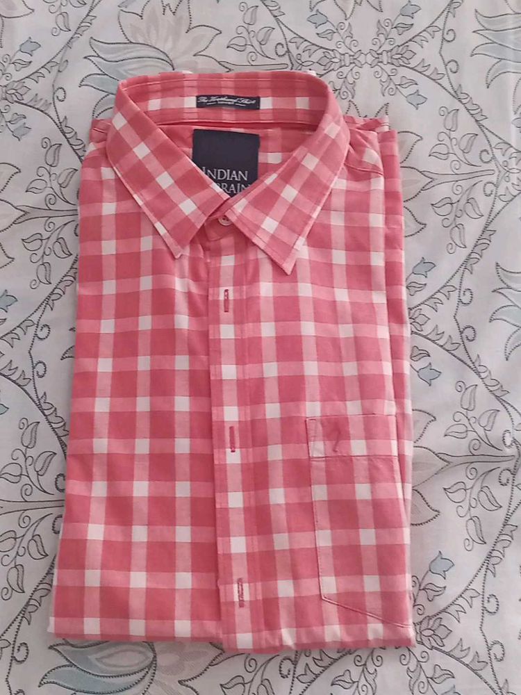 Indian Terrain Pink Checkered Shirt