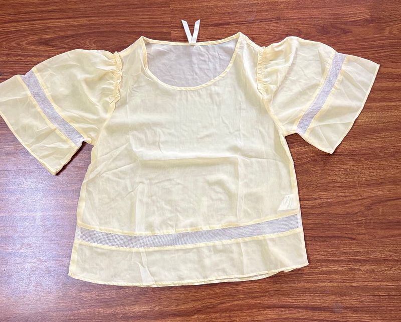 Sheer Yellow Top
