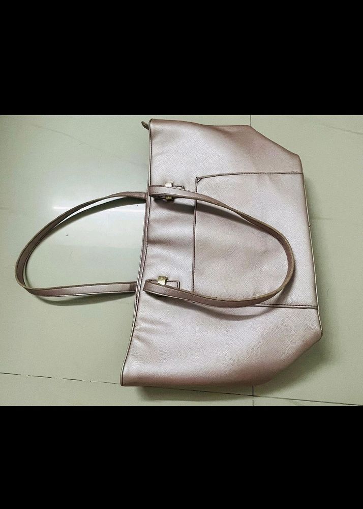 Caprese Women Pink Solid Structured Shoulder Bag