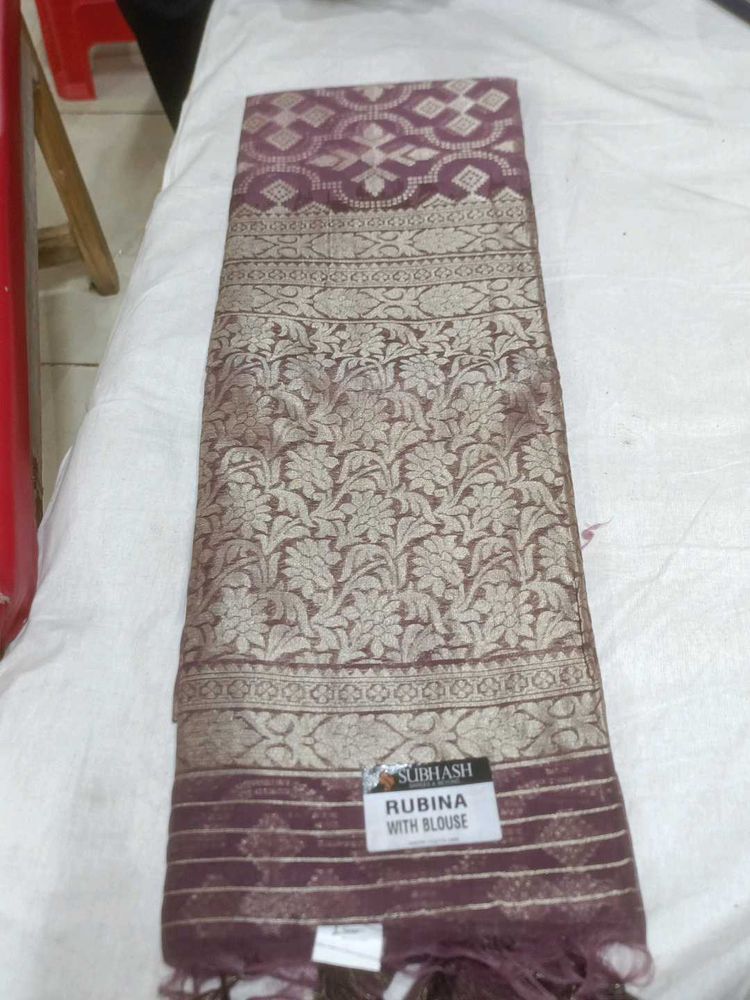 Elegant cotton silk Saree with Blouse