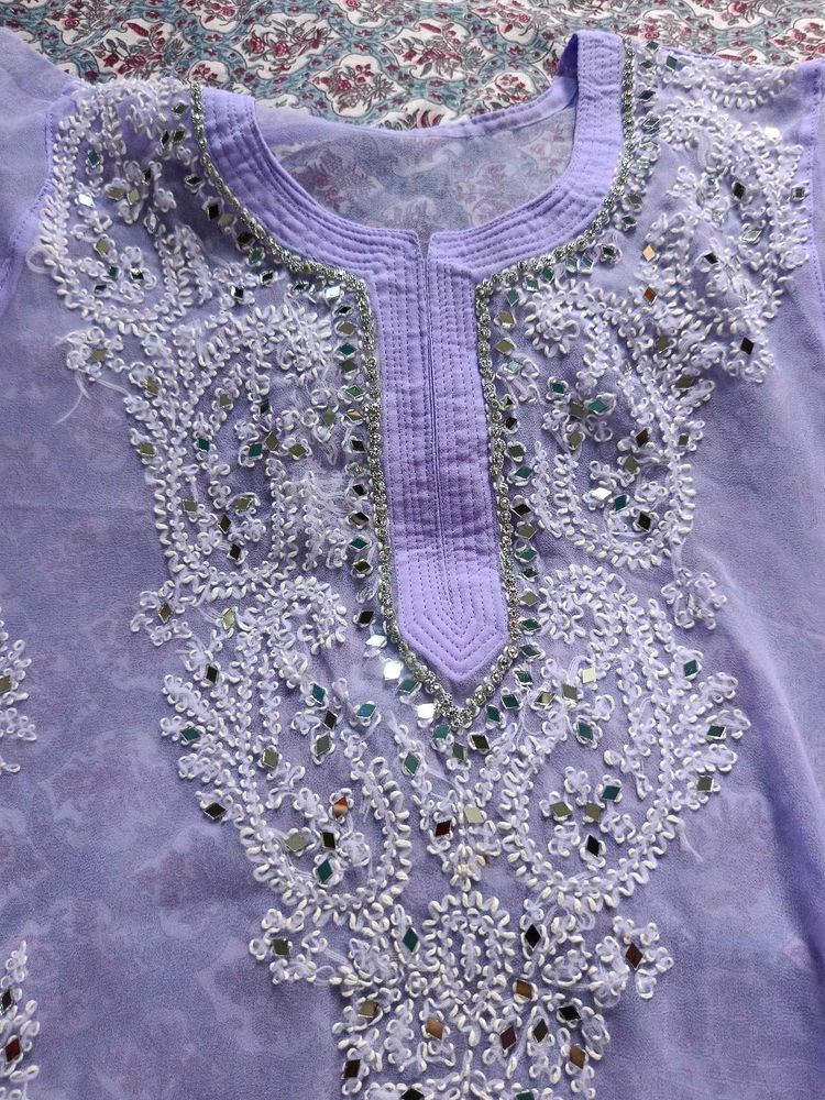 Free delivery 🚚 Real mirror Chickenkari kurta