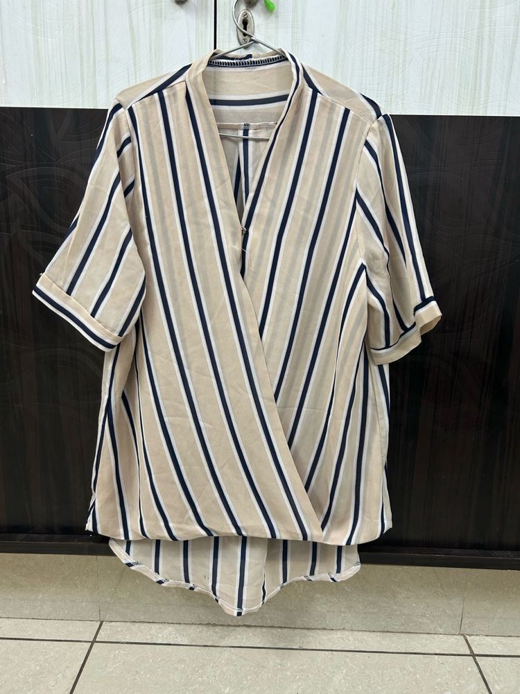 Striped Wrap Top😍
