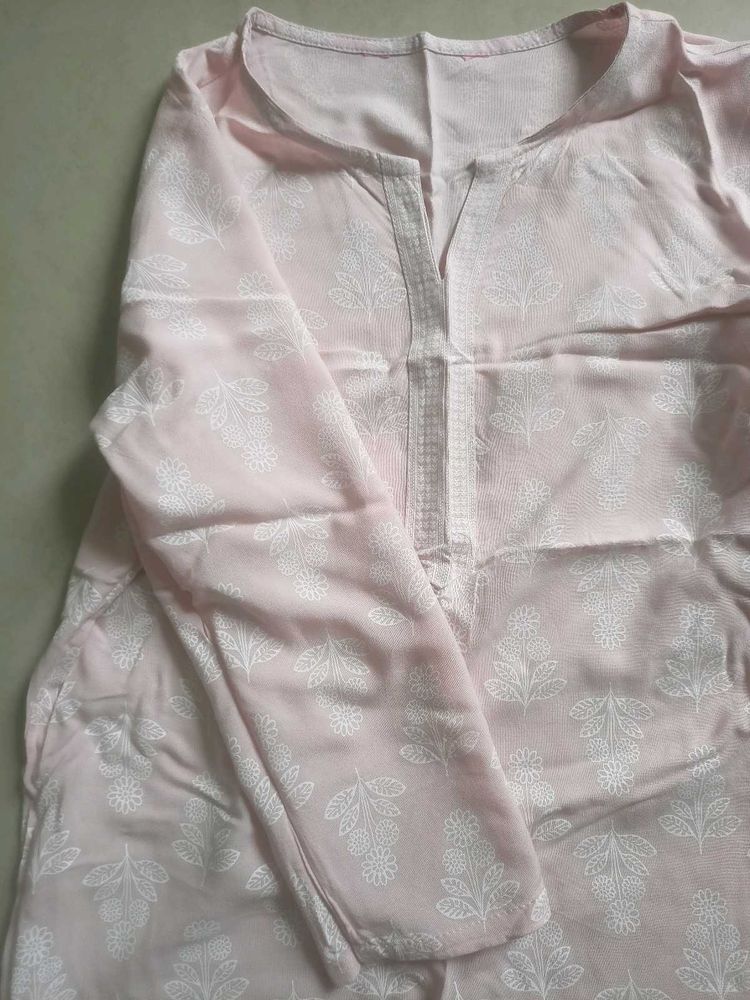 Pink Floral Kurta