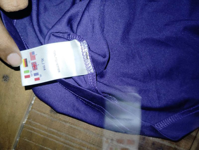 Purple Polyester Top KKR Embroidery logo