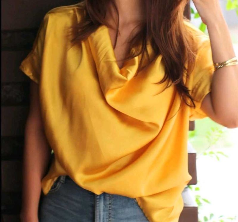 Mustard Yellow Textured Top