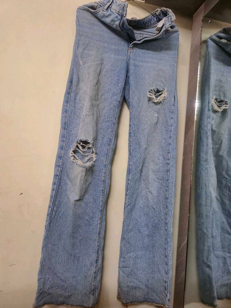 Distressed Light Wash Jeans