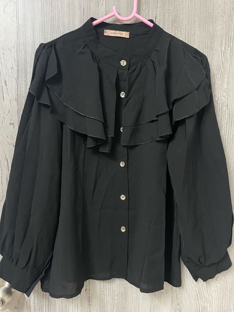 Black office formal shirt