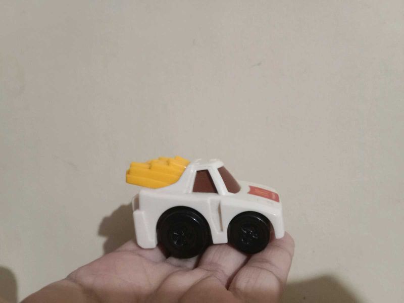 Vintage White &amp; Yellow Toy Pickup Truck