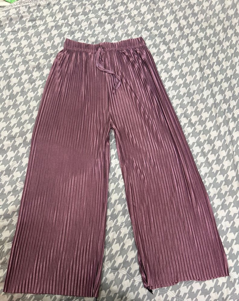 Pleated Wide Leg Pants