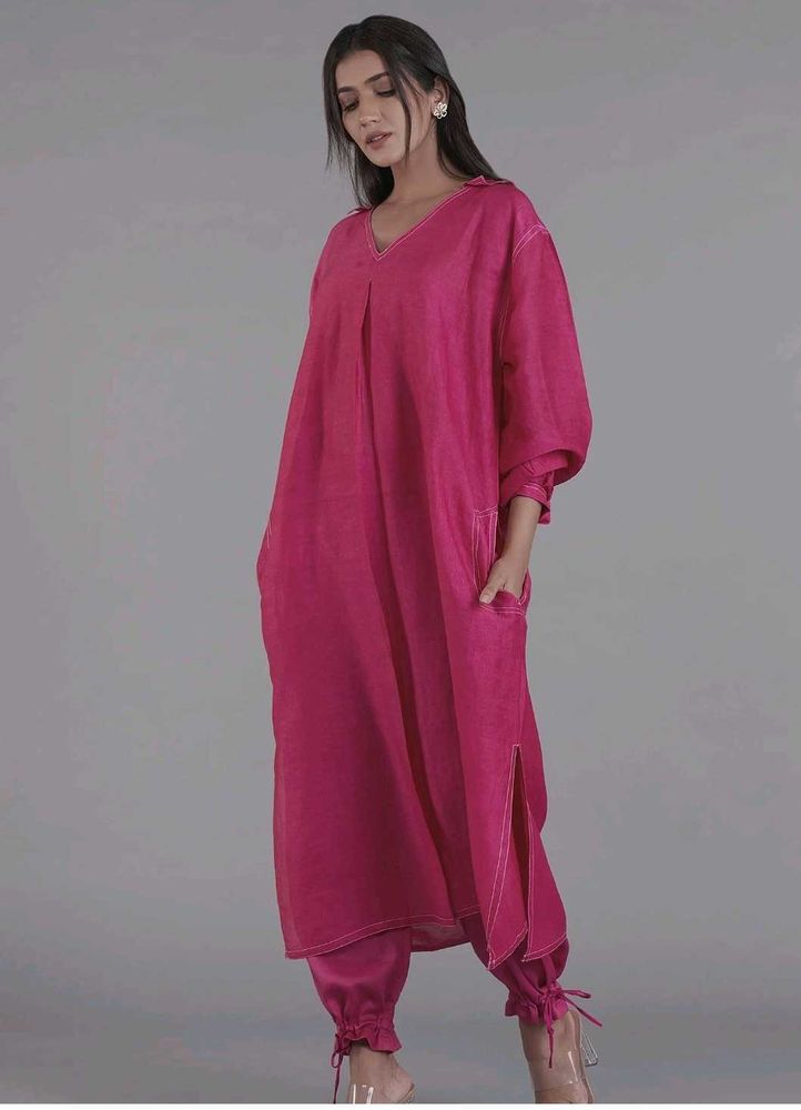 Vibrant Pink Kurta Set with Pants