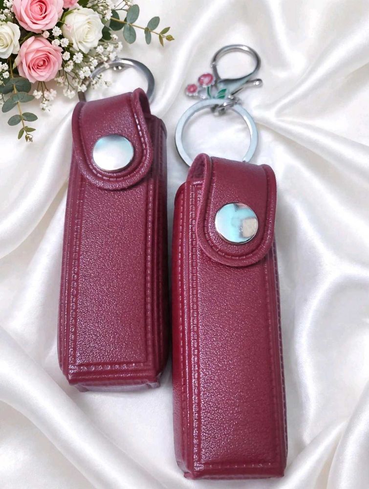Pack of 7 Tira Women Lipstick Holder Keychain with