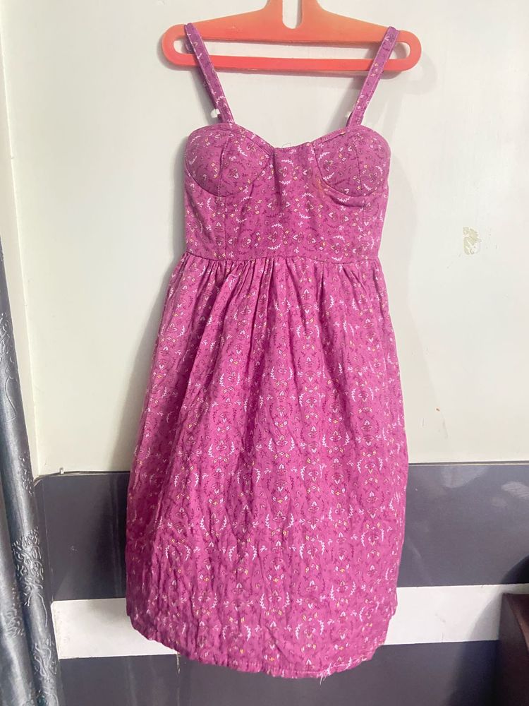 Pink Patterned Dress