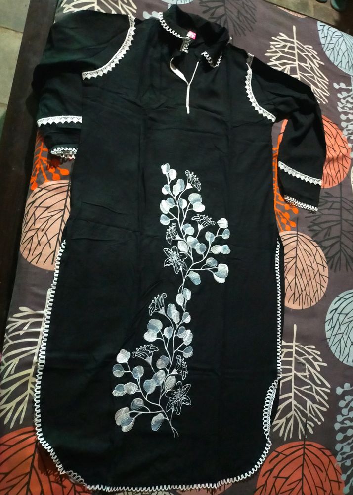 Black Kurta Pant Set