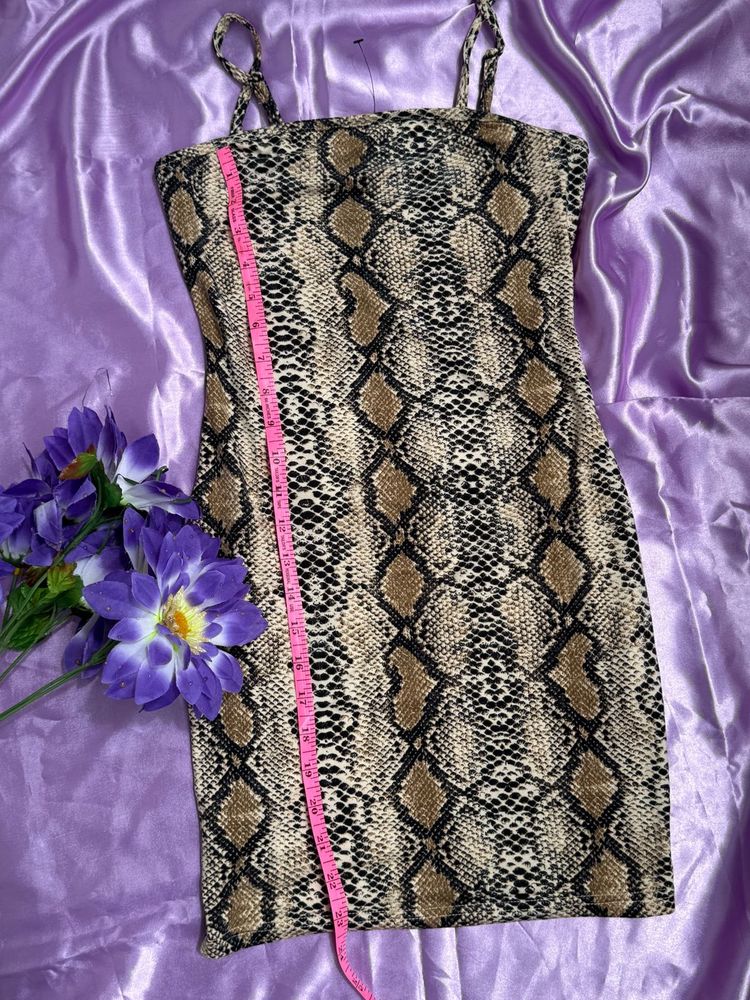 Snakeskin Mini Dress