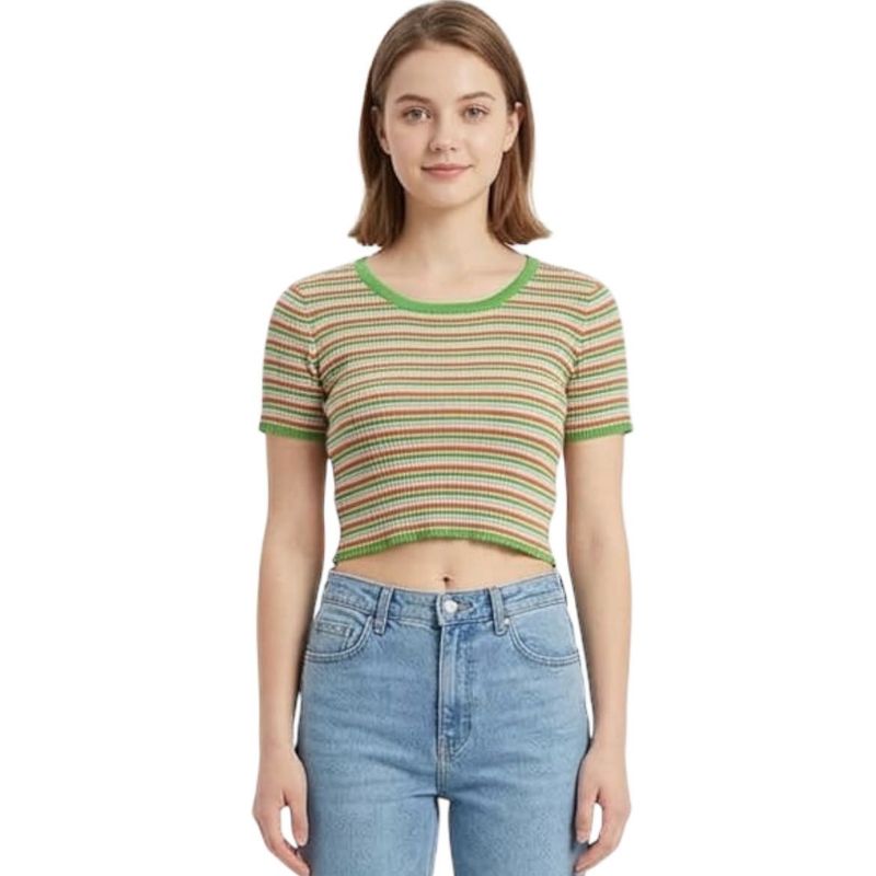 Striped Cropped T-Shirt