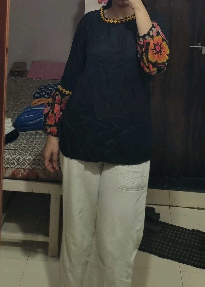 beautiful black kurti