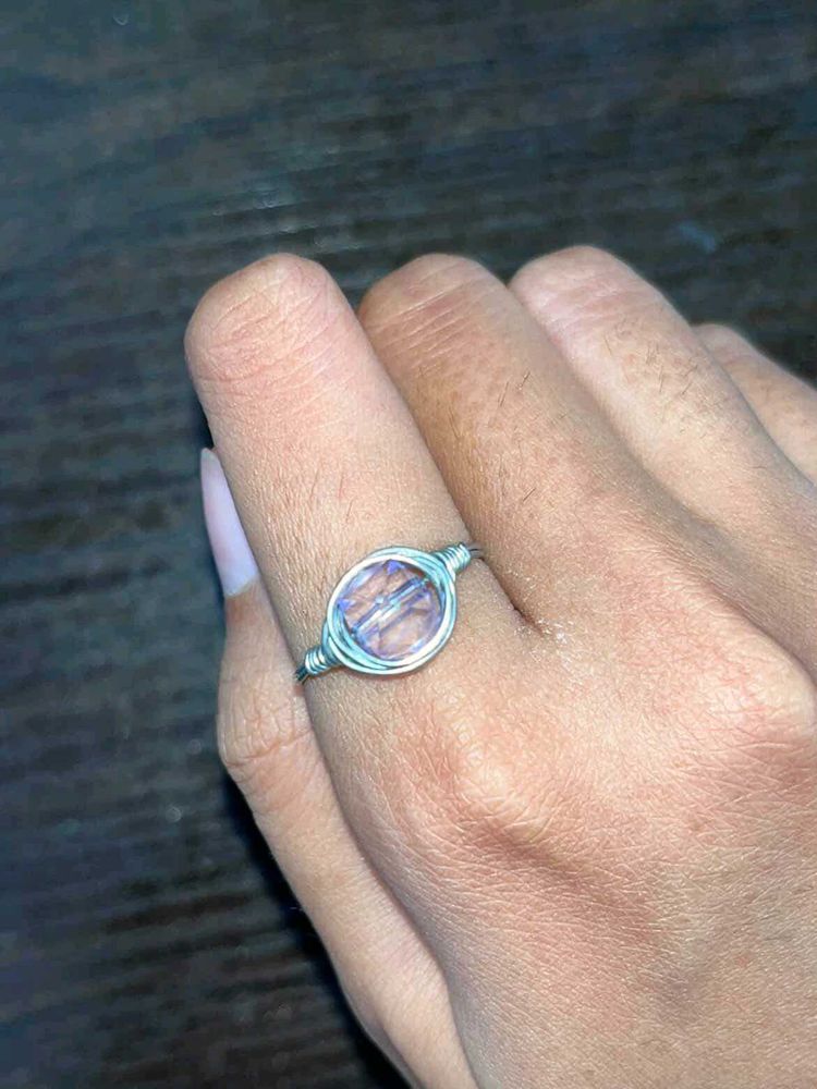 Wire Wrapped Crystal Ring