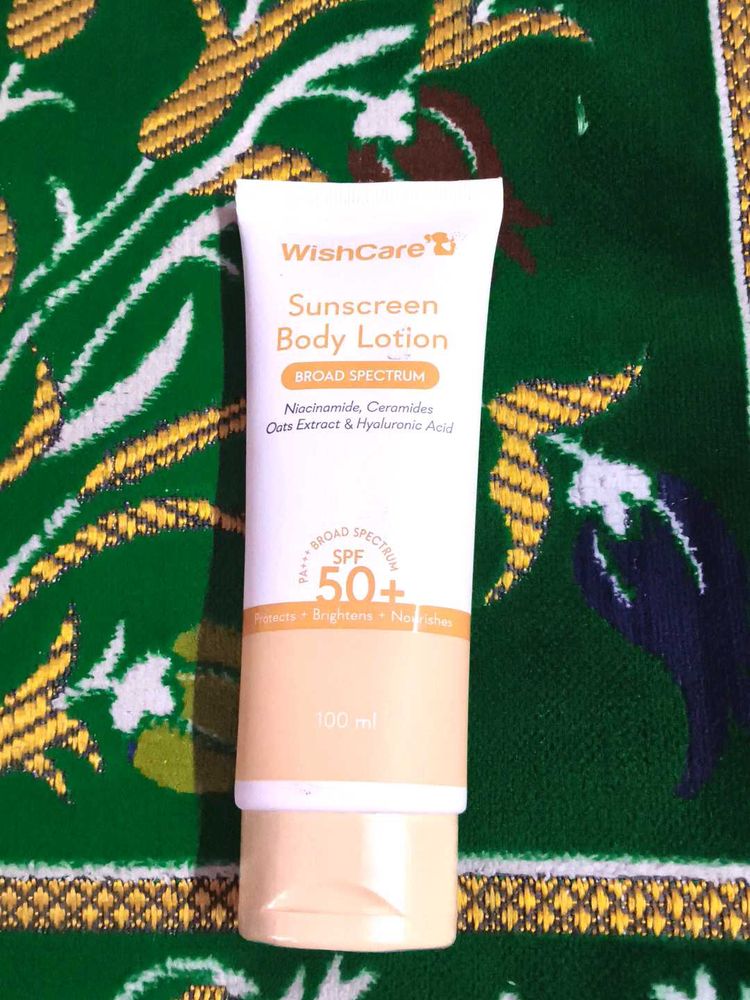 WishCare Sunscreen Body Lotion SPF50, In-Vivo Test
