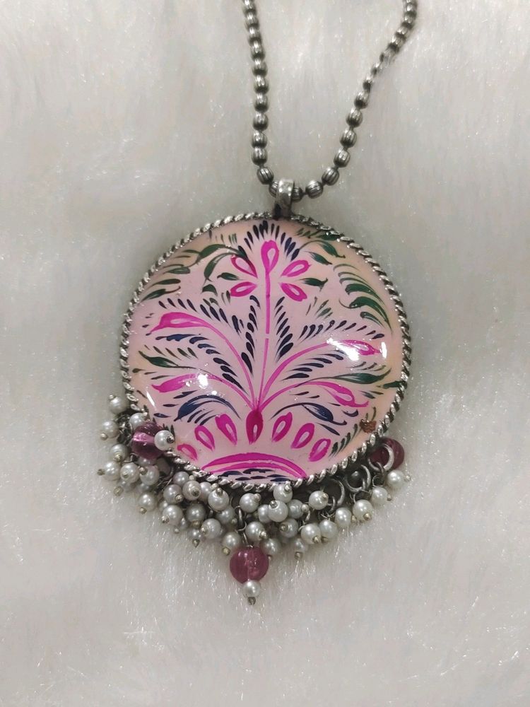 Hand-painted Pendant And Chain