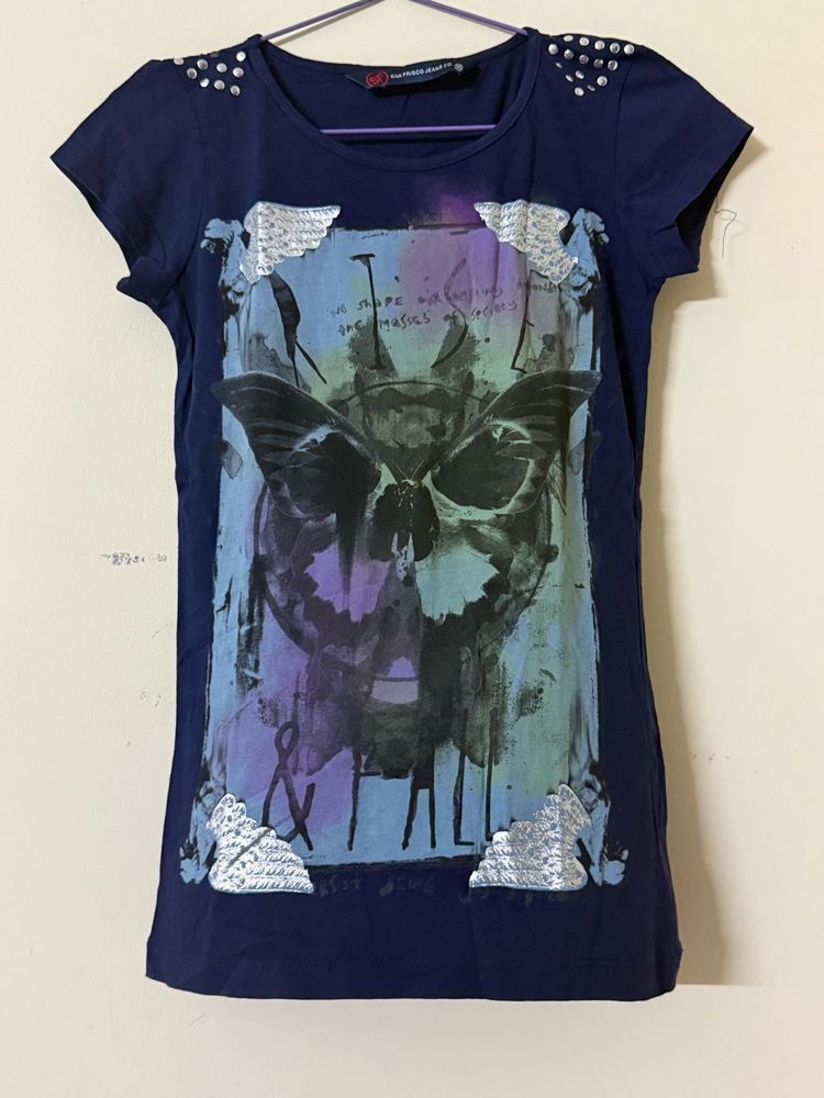 Dark Blue Gothic T-Shirt