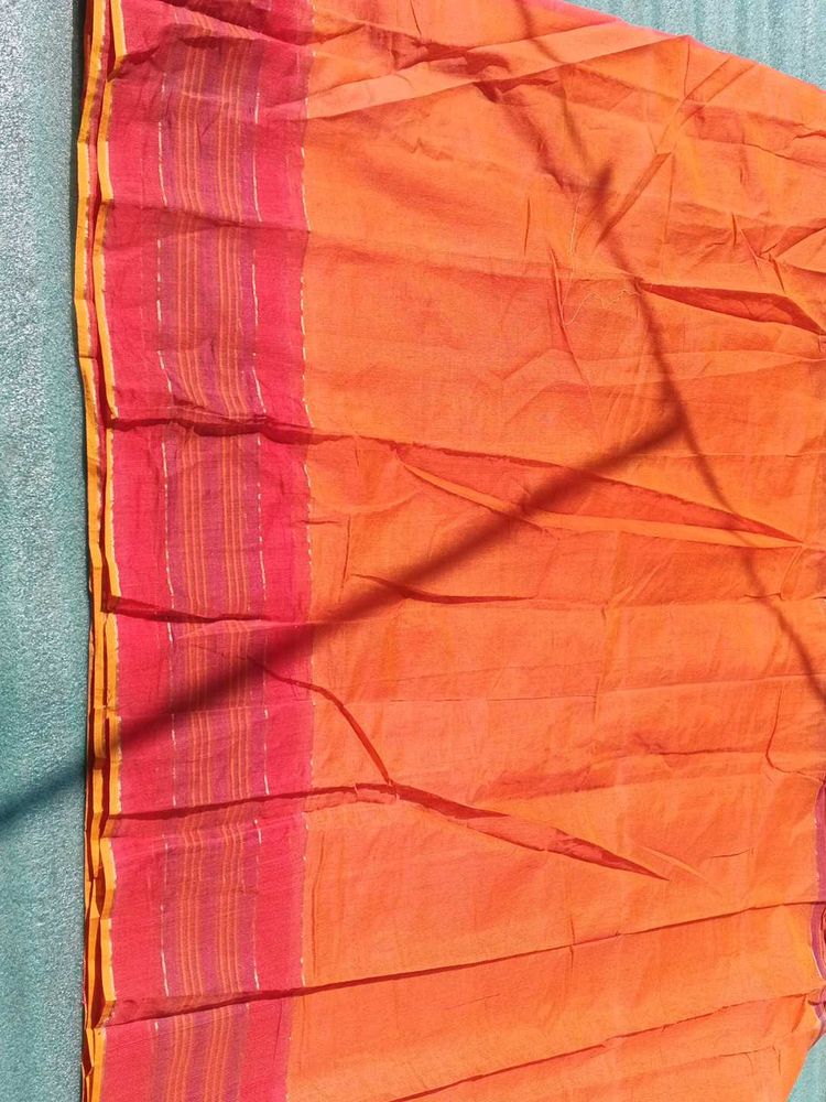Elegant Orange  🧡 saree