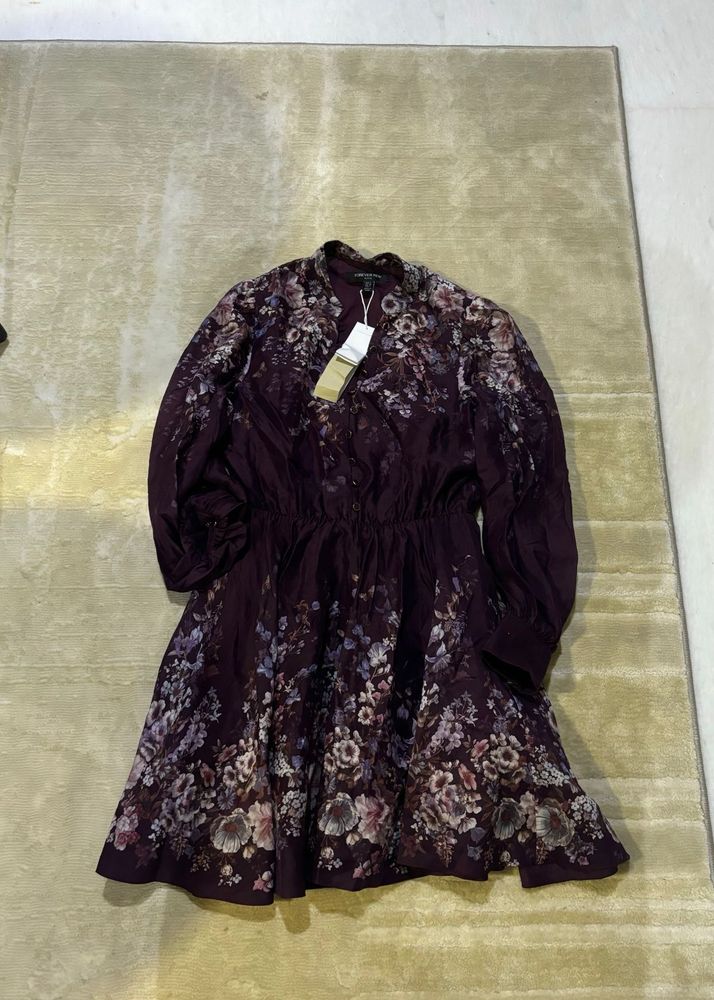 MAROON FLORAL DRESS 🙃