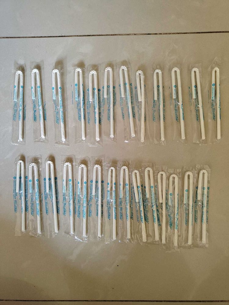 New Unused Pack of 26 U-Shaped Paper Straws