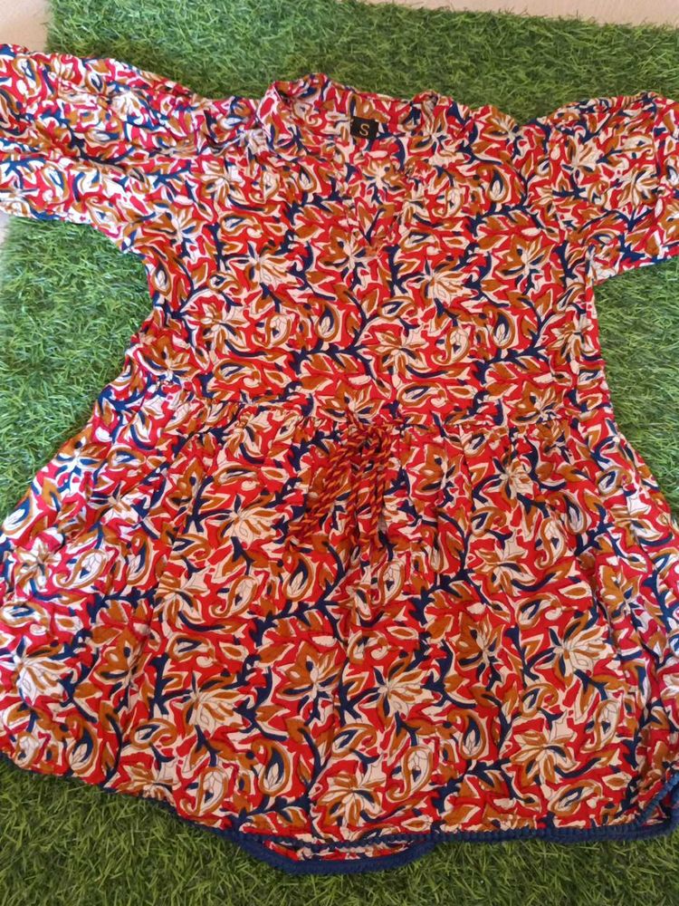 Bohemian Floral Print Kurta short