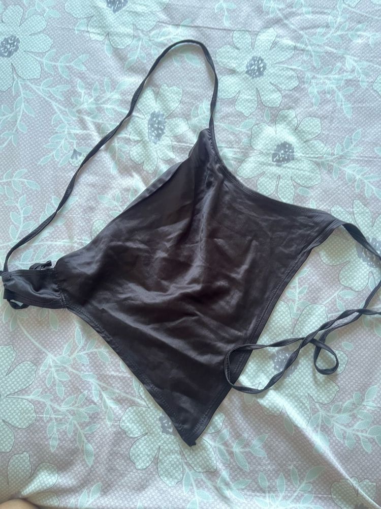 Satin Halter Neck Top