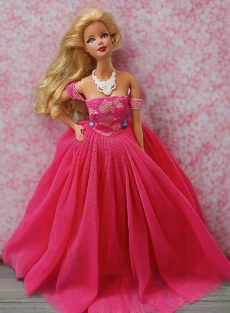 lace and tulle gown for barbie doll