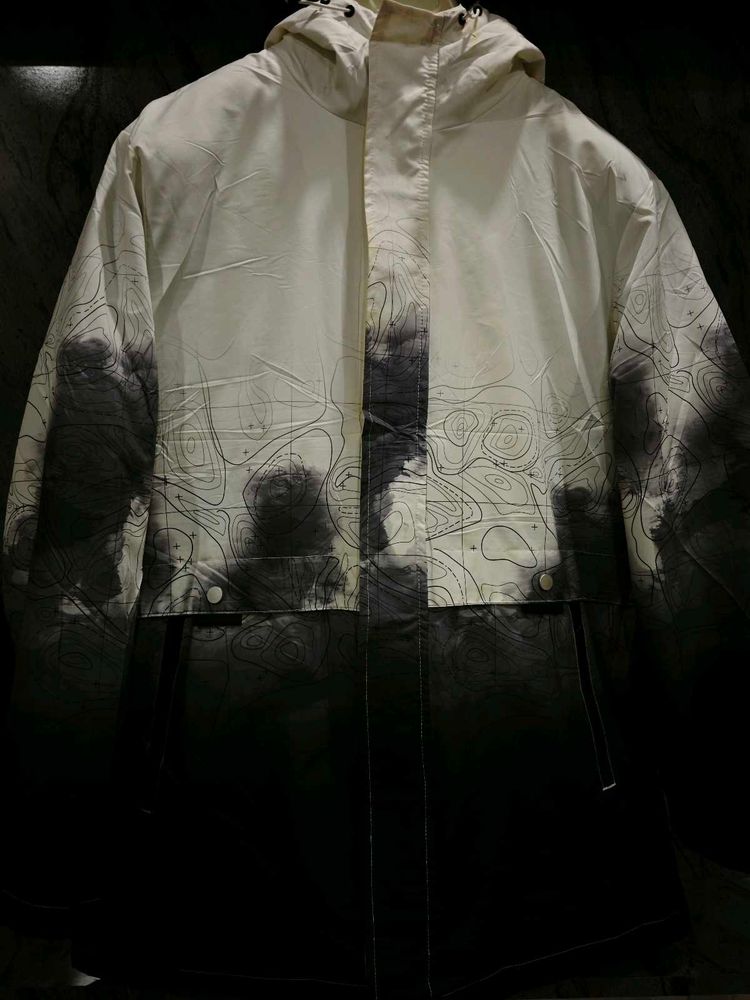 Men's Graphic Print Hooded Jacket