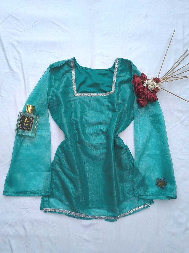 Organza Corset back kurti🫧