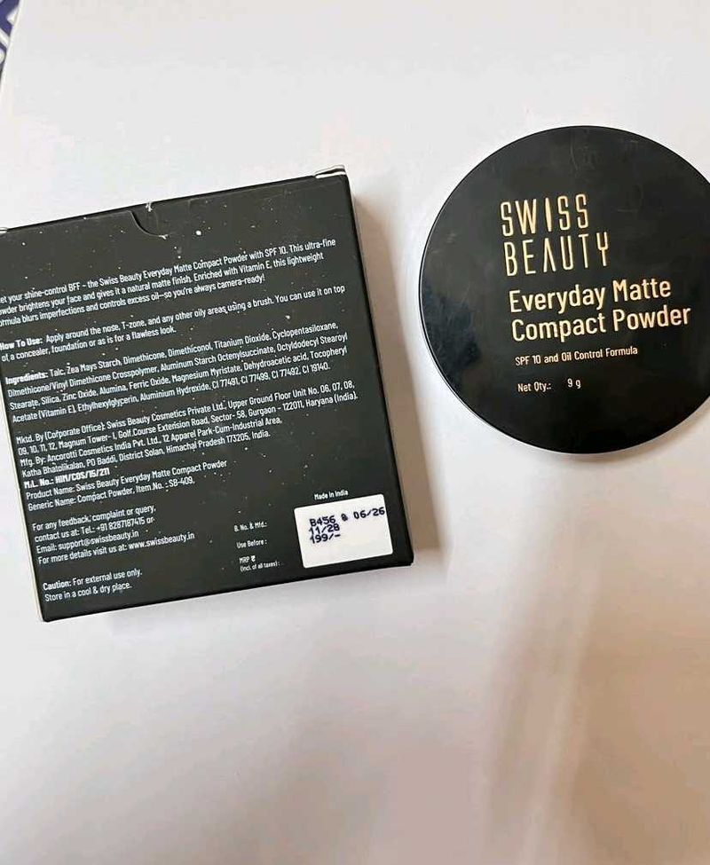 Swiss Beauty Matte Compact Powder SPF 10