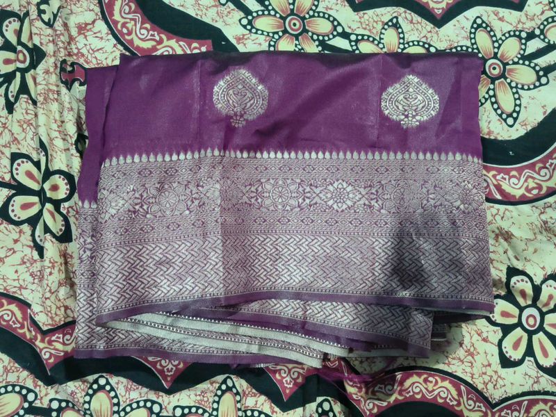 Elegant Purple silk saree