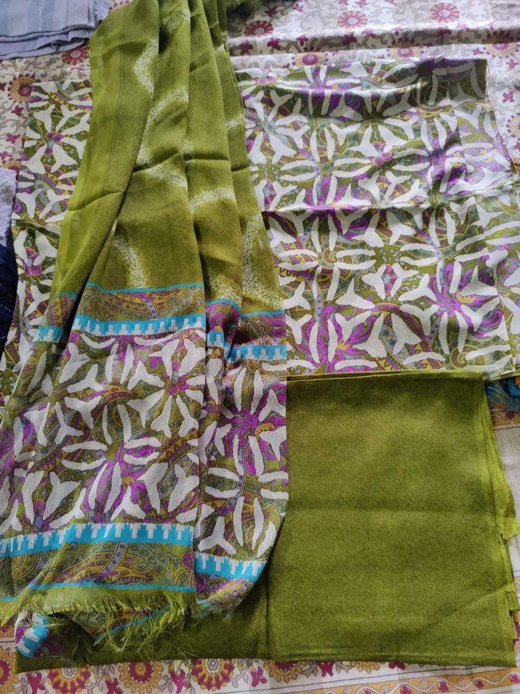 Green Floral Print Kurta Set