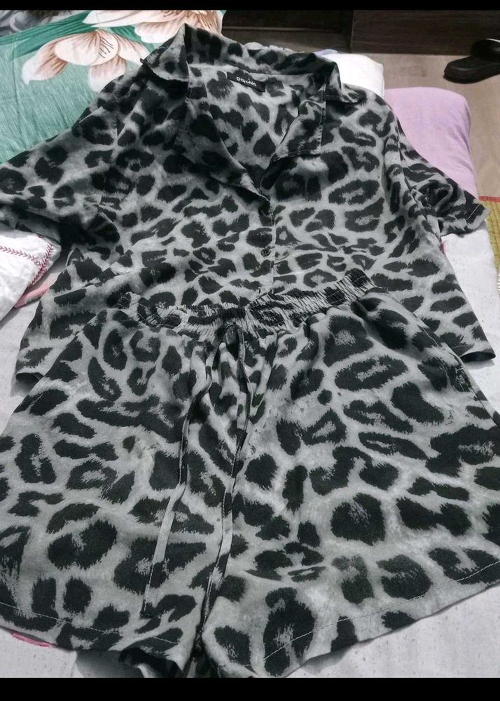 Leopard Print Pajama Set